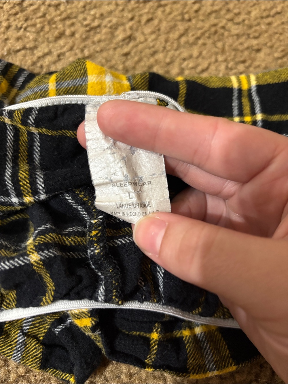 Women's Plaid Boston Bruins Pajama Shorts- Black & Yellow - Picture 3 of 4